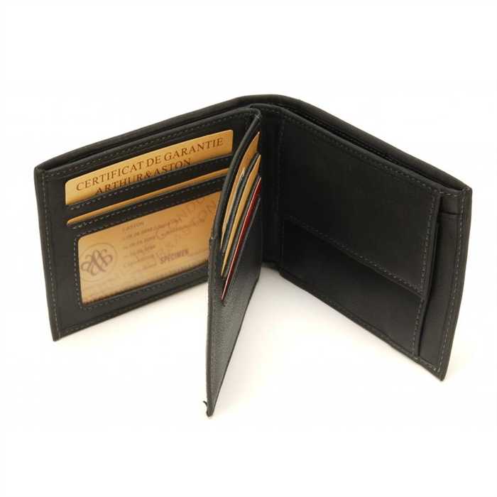 Portefeuille horizontal avec porte-monnaie